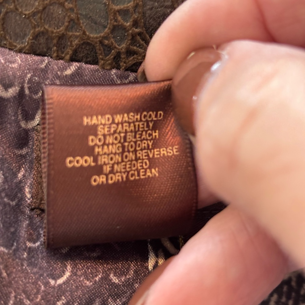 Multiples Crocodile Pattern Brown Vest - image 7